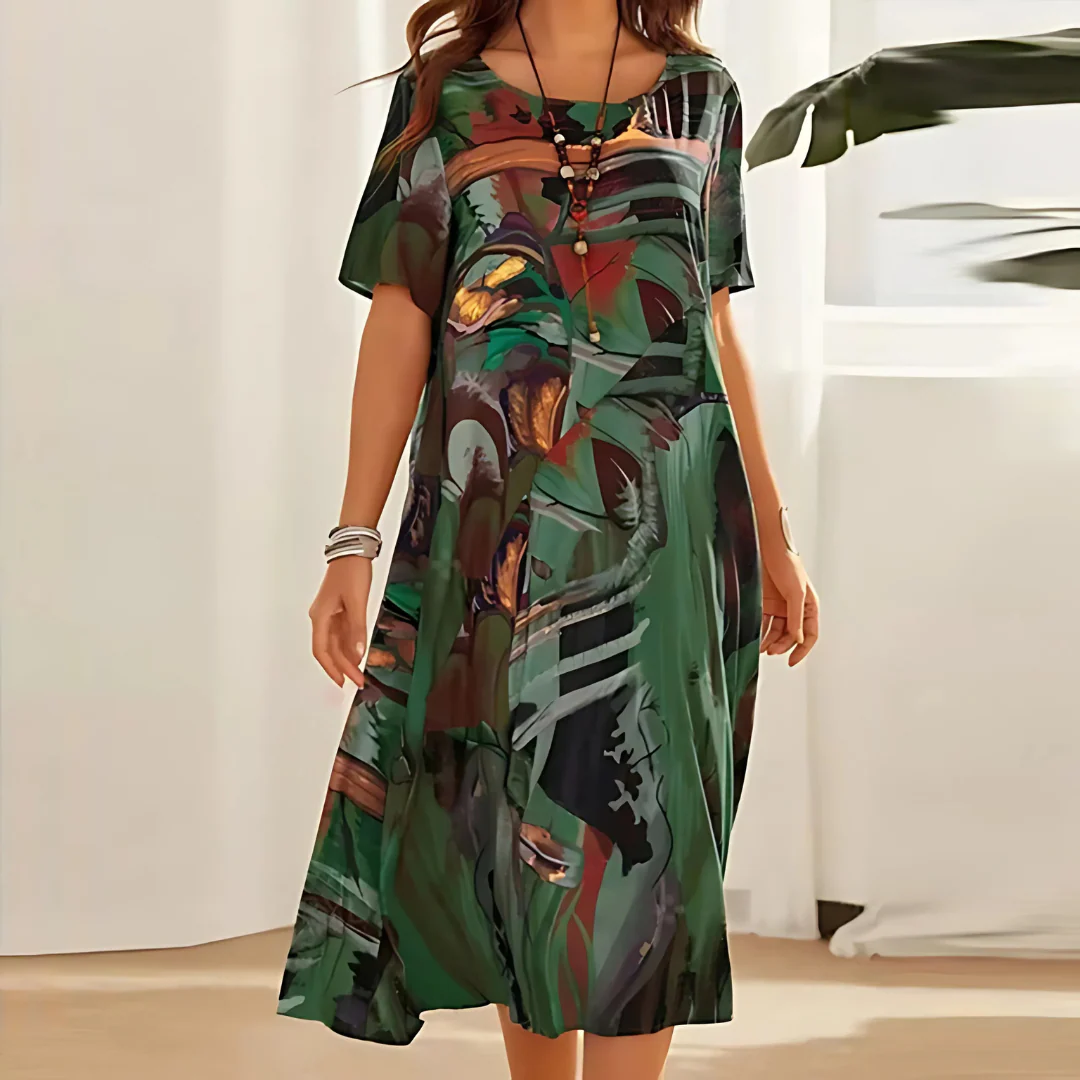 Annelies | Bequemes & Feminines Blumen Damenkleid - Image 3