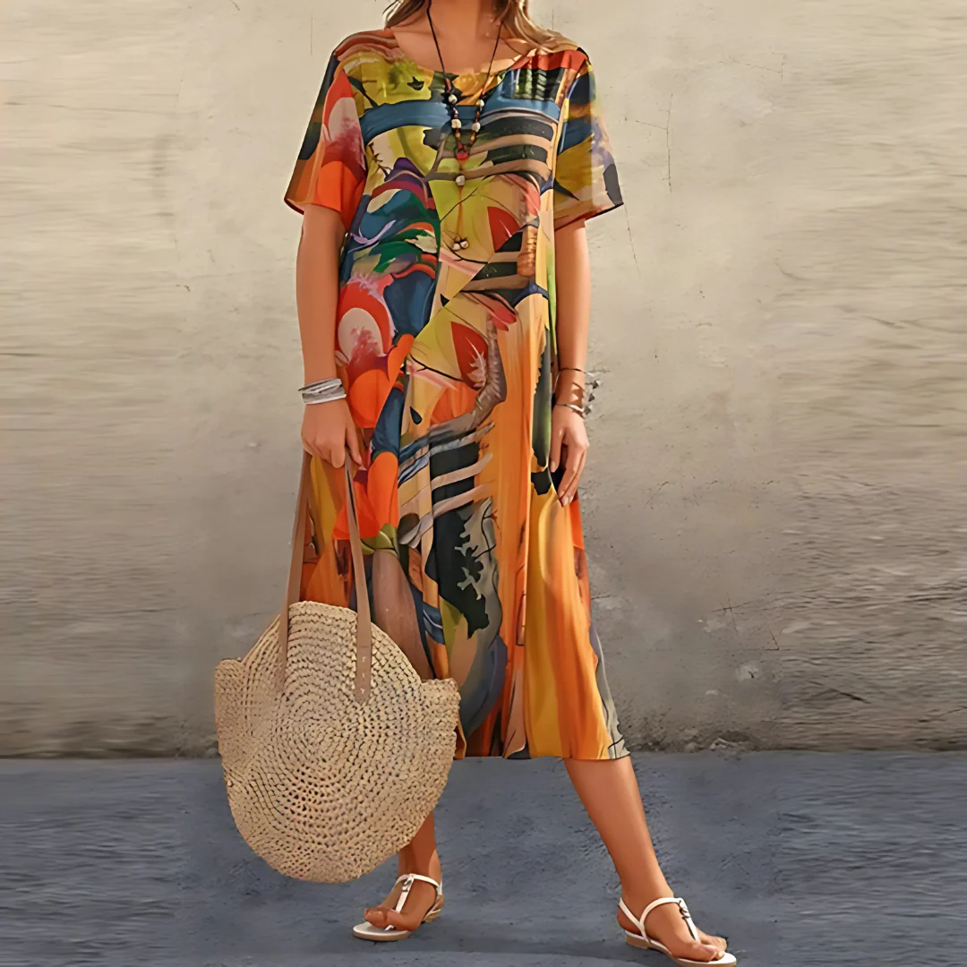 Annelies | Bequemes & Feminines Blumen Damenkleid - Image 5