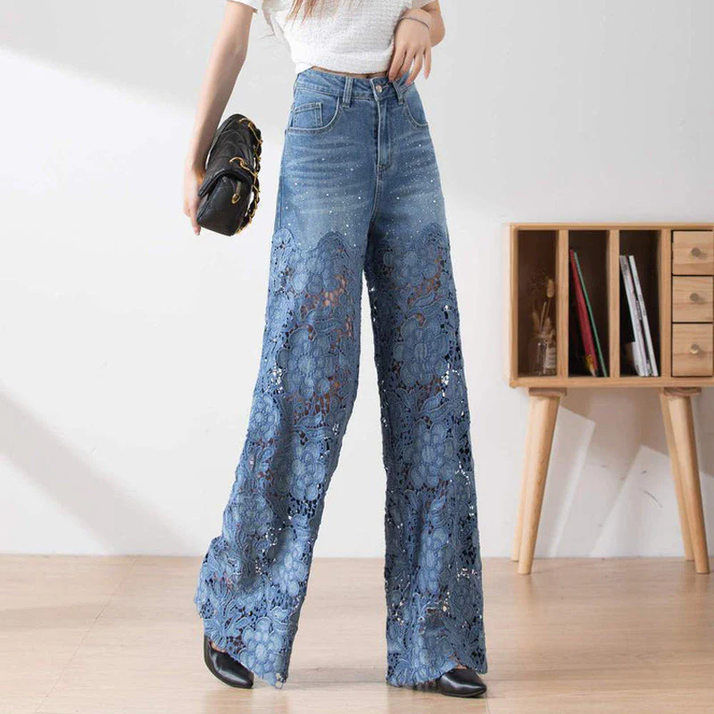 Annelore™ Schicke Spitzen-Jeans