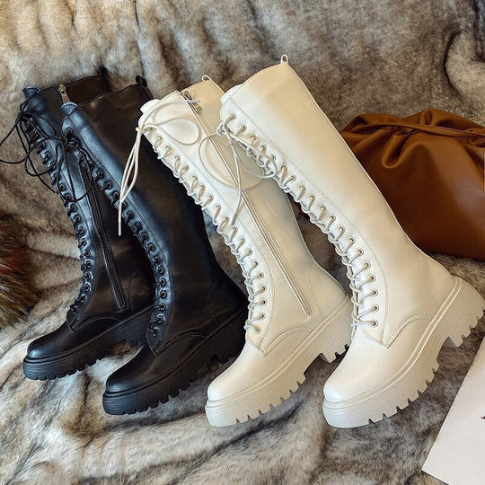 Annikara | damen kniehohe stiefel | bequem - Image 2