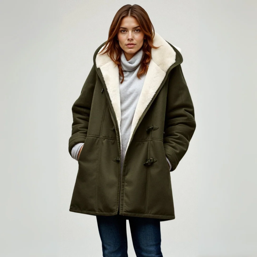 Antonia - Kuscheliger Fell-Futter Mantel - Image 2