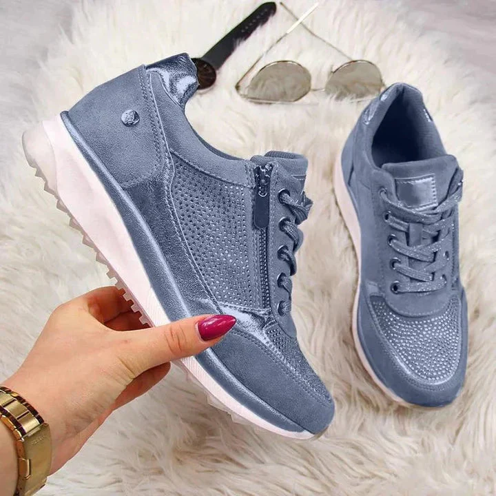Anty | Glänzende Schnür-Sneaker