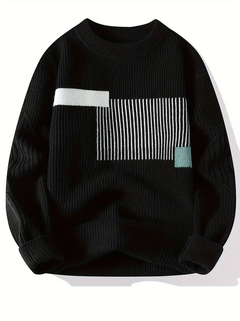 Arlen – Eleganter Langarm Pullover Mit Geometrischem Muster