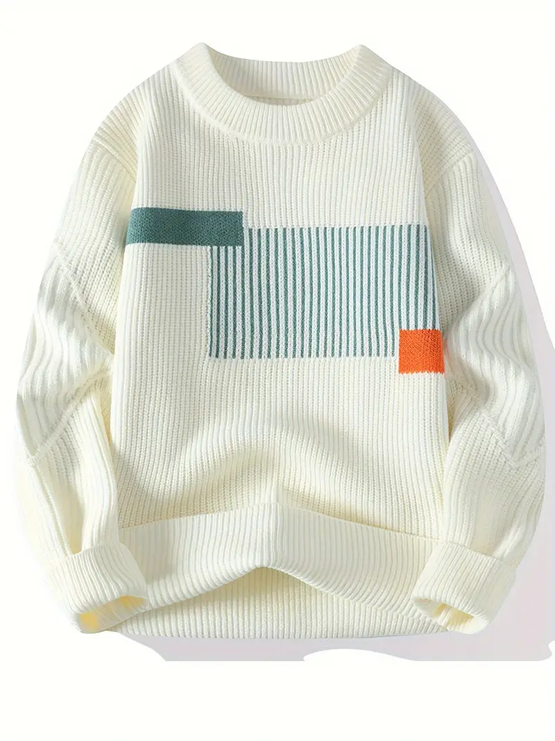Arlen – Eleganter Langarm Pullover Mit Geometrischem Muster - Image 2