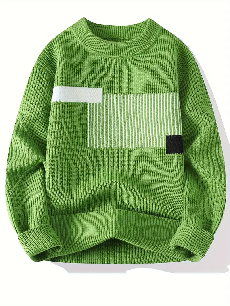 Arlen – Eleganter Langarm Pullover Mit Geometrischem Muster - Image 3