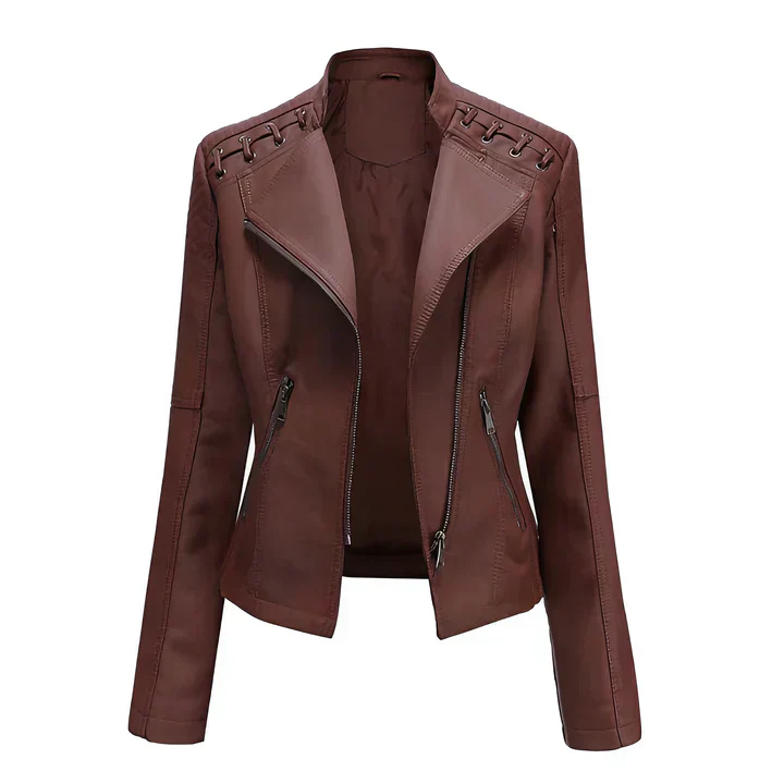 Arline - pu-lederjacke mit reibverschluss - Image 3