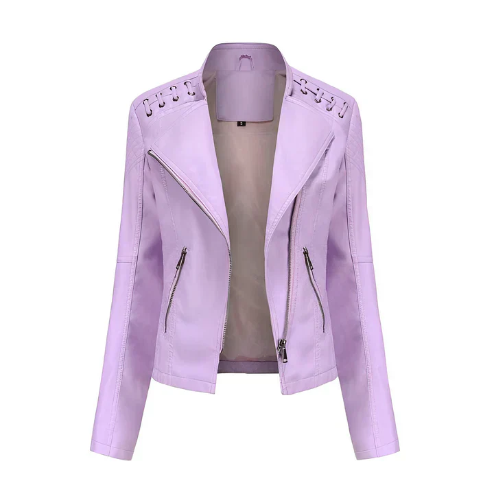 Arline - pu-lederjacke mit reibverschluss - Image 9