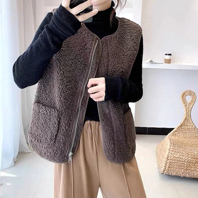 Ärmelloses Gilet aus Kunstwolle - Image 3