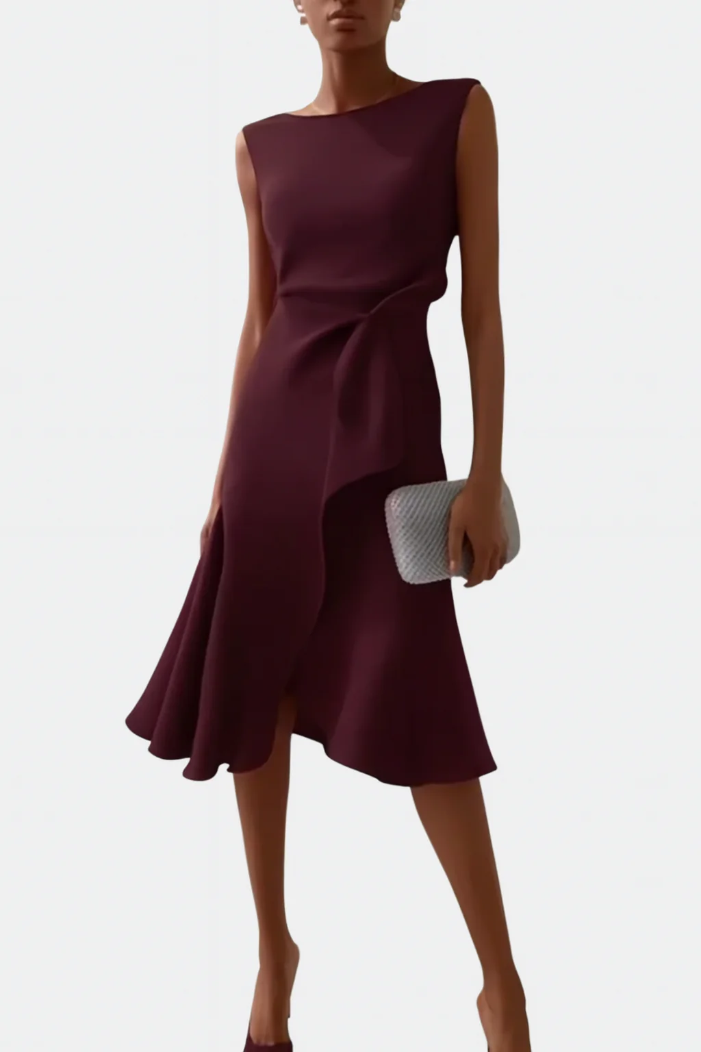 Elfriede | Damen Ärmelloses Midikleid Drapiert Asymmetrisch – Asymm. Midi Drapiert 2026 - Image 16