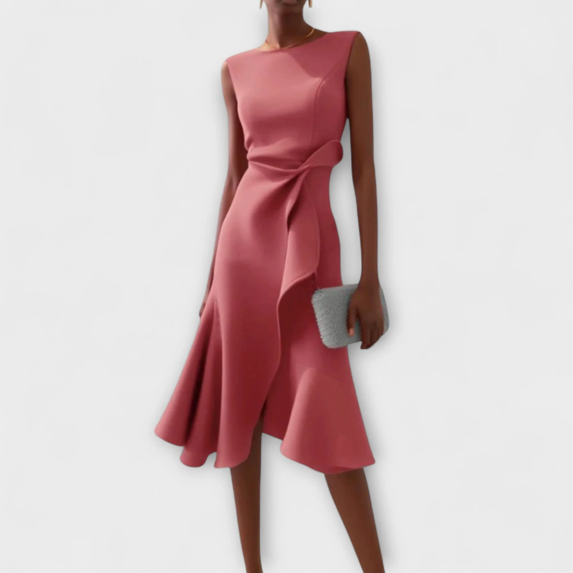 Elfriede | Damen Ärmelloses Midikleid Drapiert Asymmetrisch – Asymm. Midi Drapiert 2026 - Image 7