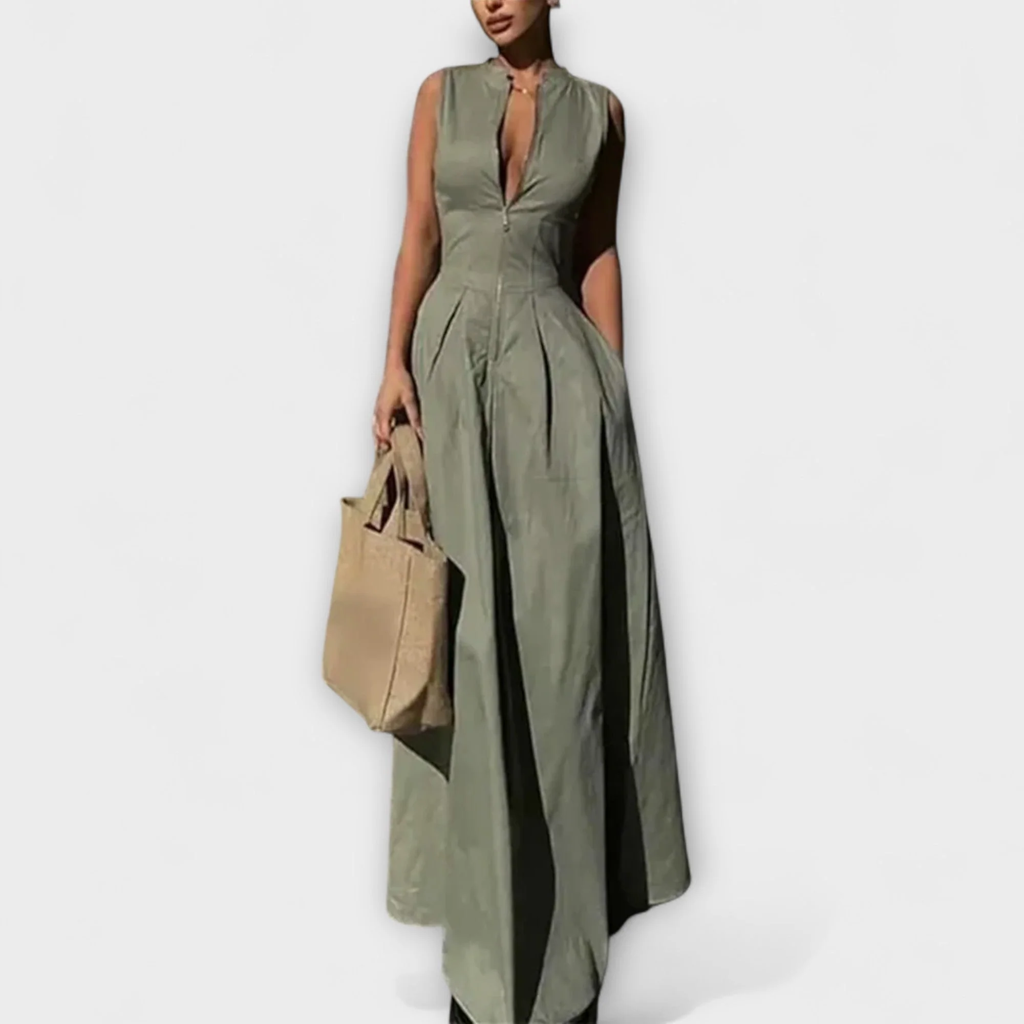 Ärmelloses Plissiertes Midikleid im Bodycon-Stil - Image 6