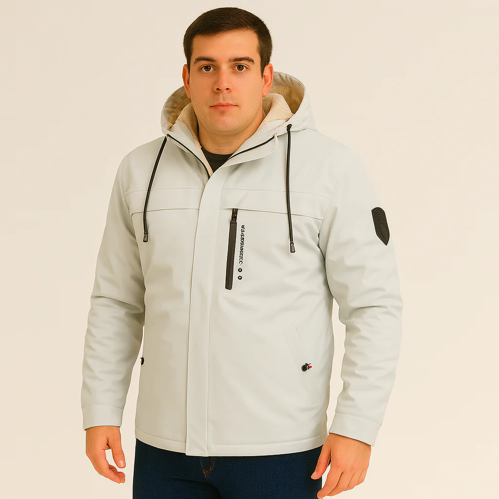 Arno | Herren Fleece-Winterjacke mit Kapuze - Image 4