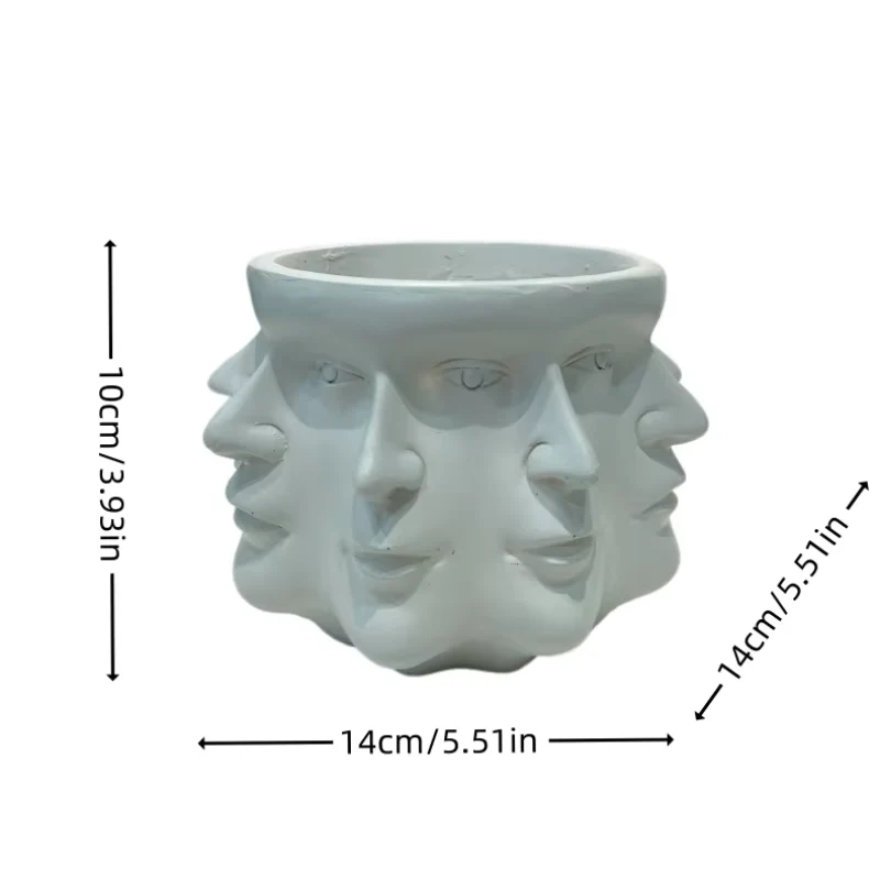 ArtFace 3D Keramische Pflanzenkasse – Modernes Gesichtsdesign Topf - Image 6