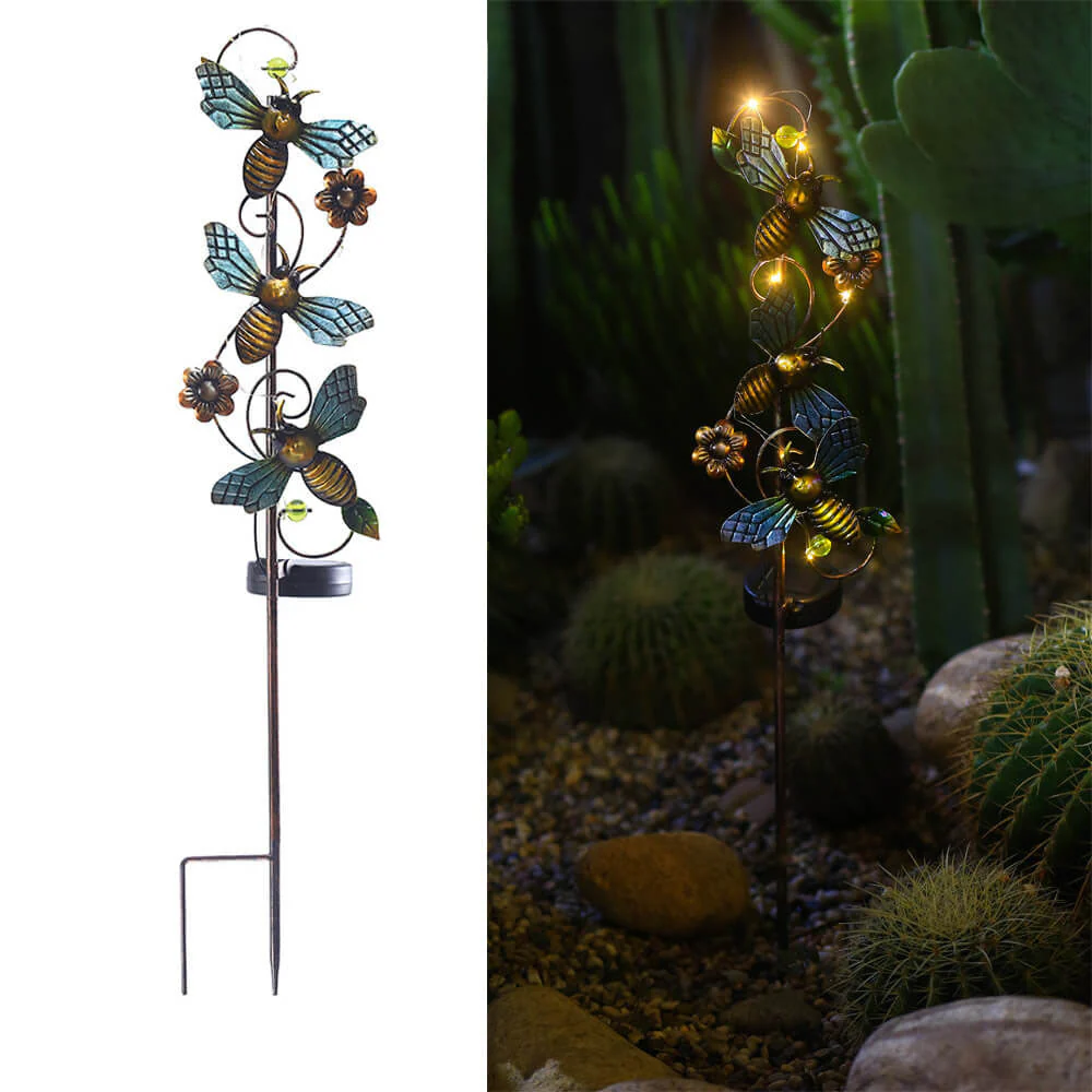 ArtGlow Solarbetriebene Gartenlaterne – Künstlerisches Metalldesign für stimmungsvolle Außenbeleuchtung - Image 4