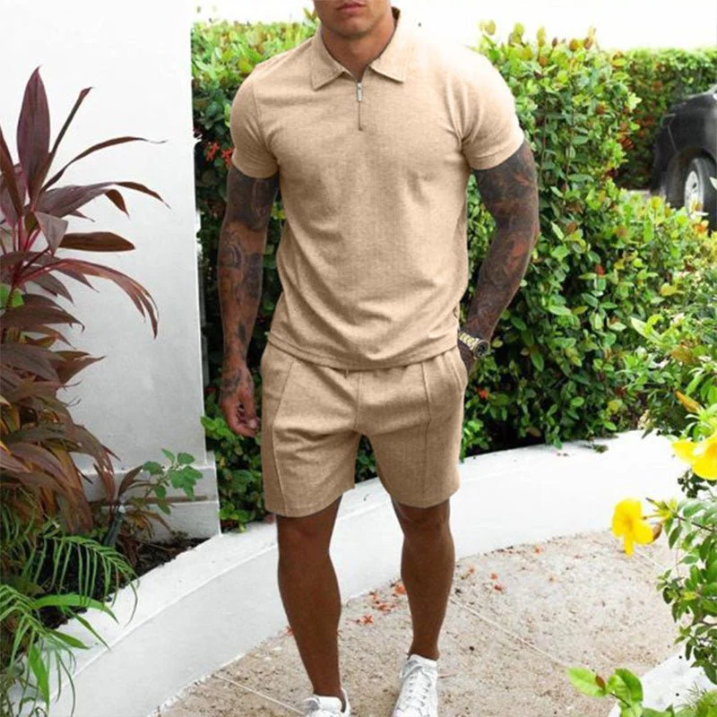 Arthur Polo mit Reißverschluss und Shorts Set
