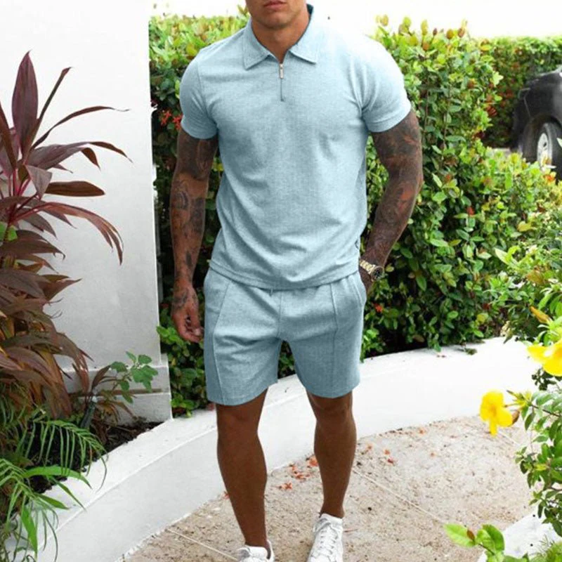 Arthur Polo mit Reißverschluss und Shorts Set - Image 3