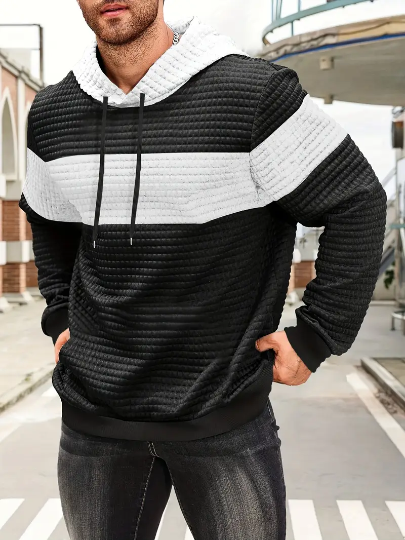 Arvid – Kapuzenpullover  Mit Farbblock Struktur - Image 10