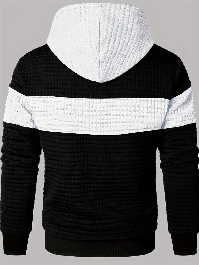 Arvid – Kapuzenpullover  Mit Farbblock Struktur - Image 2