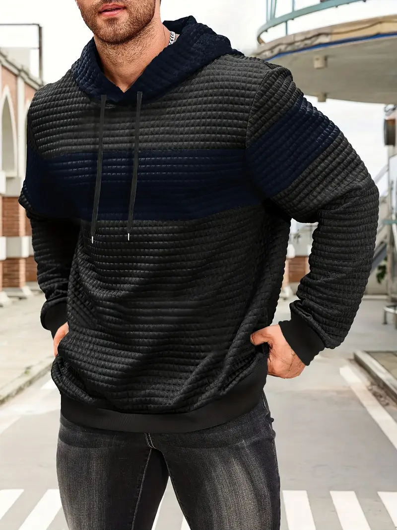 Arvid – Kapuzenpullover  Mit Farbblock Struktur - Image 8