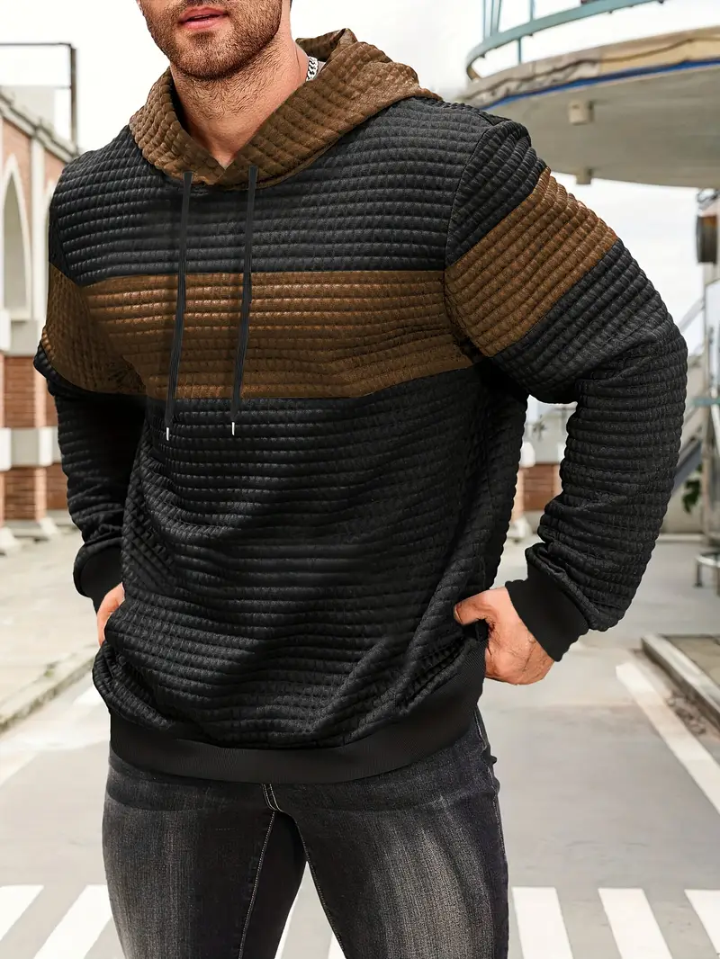 Arvid – Kapuzenpullover  Mit Farbblock Struktur - Image 9
