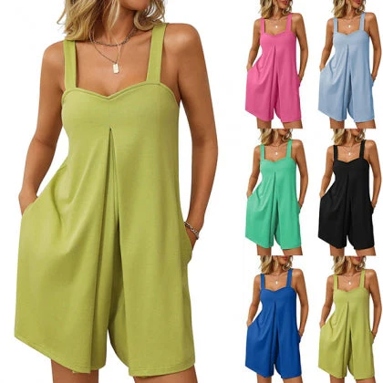 ASYA - KURZER JUMPSUIT MIT BREITEN TRÄGERN - Image 3