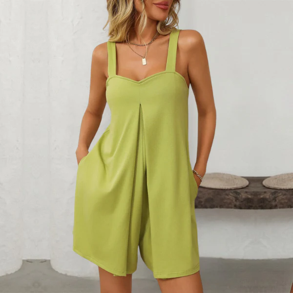 ASYA - KURZER JUMPSUIT MIT BREITEN TRÄGERN - Image 9