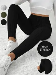 Athena - Hochelastische gerippte Damen-Leggings - Image 4