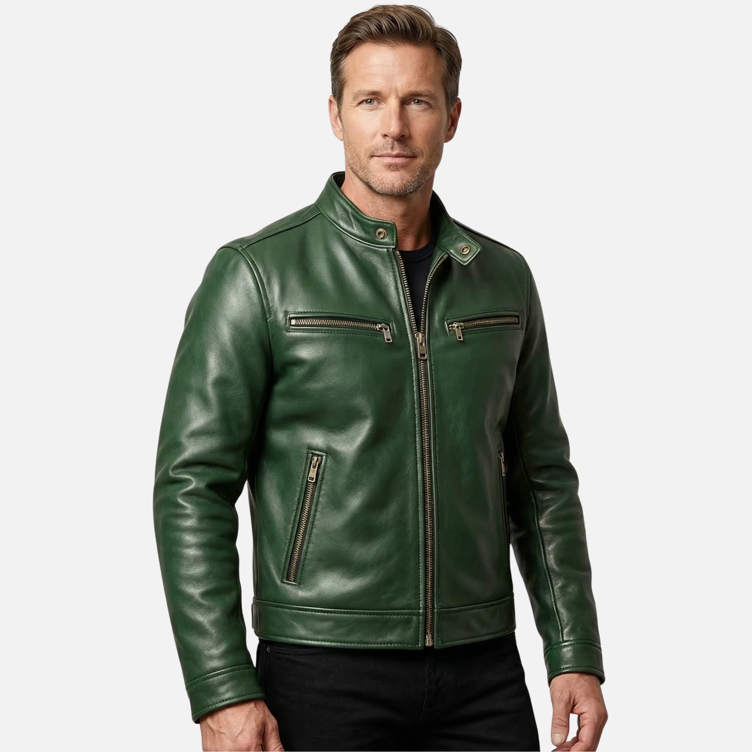 Alexander | Herren Atmungsaktive Vintage Jacke Baumwollfutter Reißverschluss – Vintage Jacke