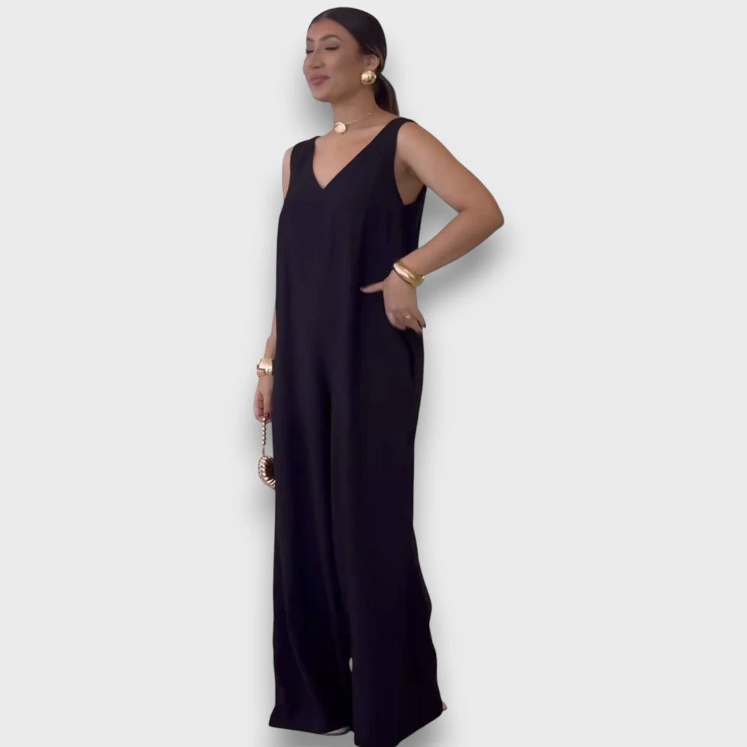 Aubrine – Fließender Jumpsuit mit V-Ausschnitt - Image 11