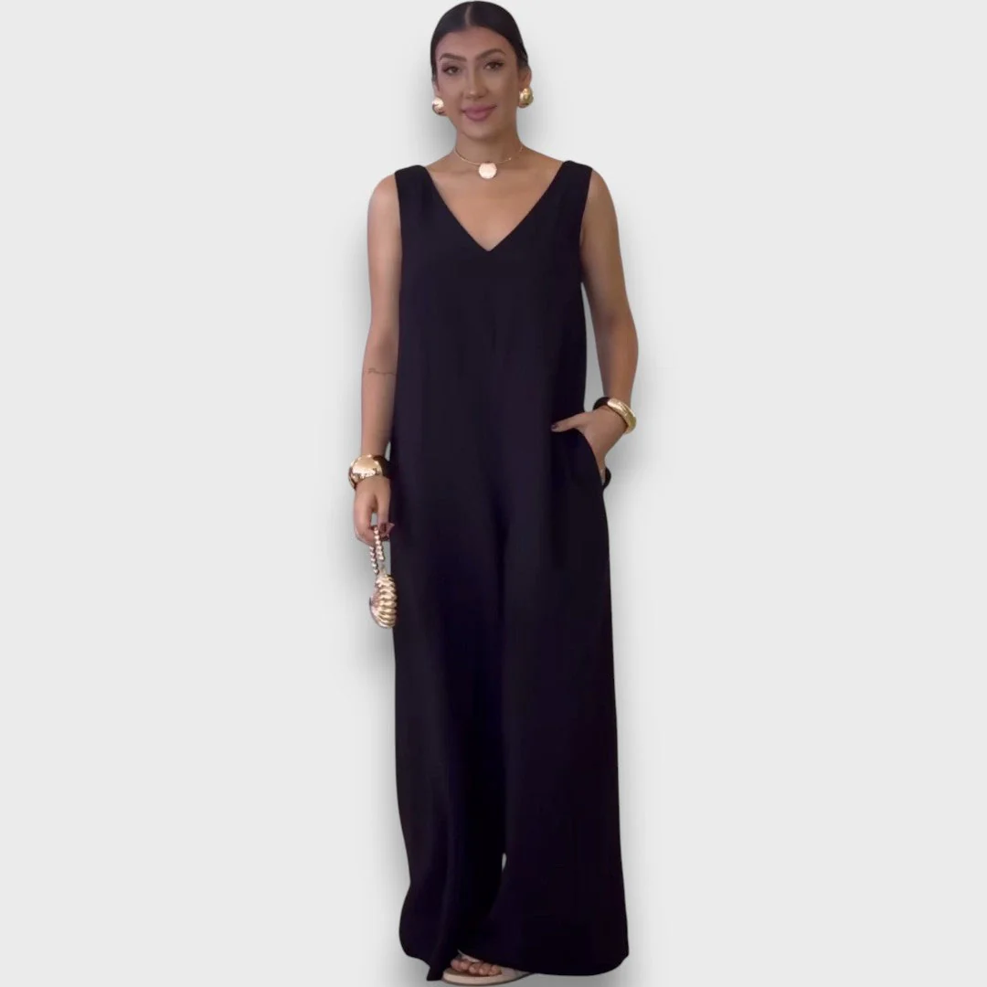 Aubrine – Fließender Jumpsuit mit V-Ausschnitt - Image 6