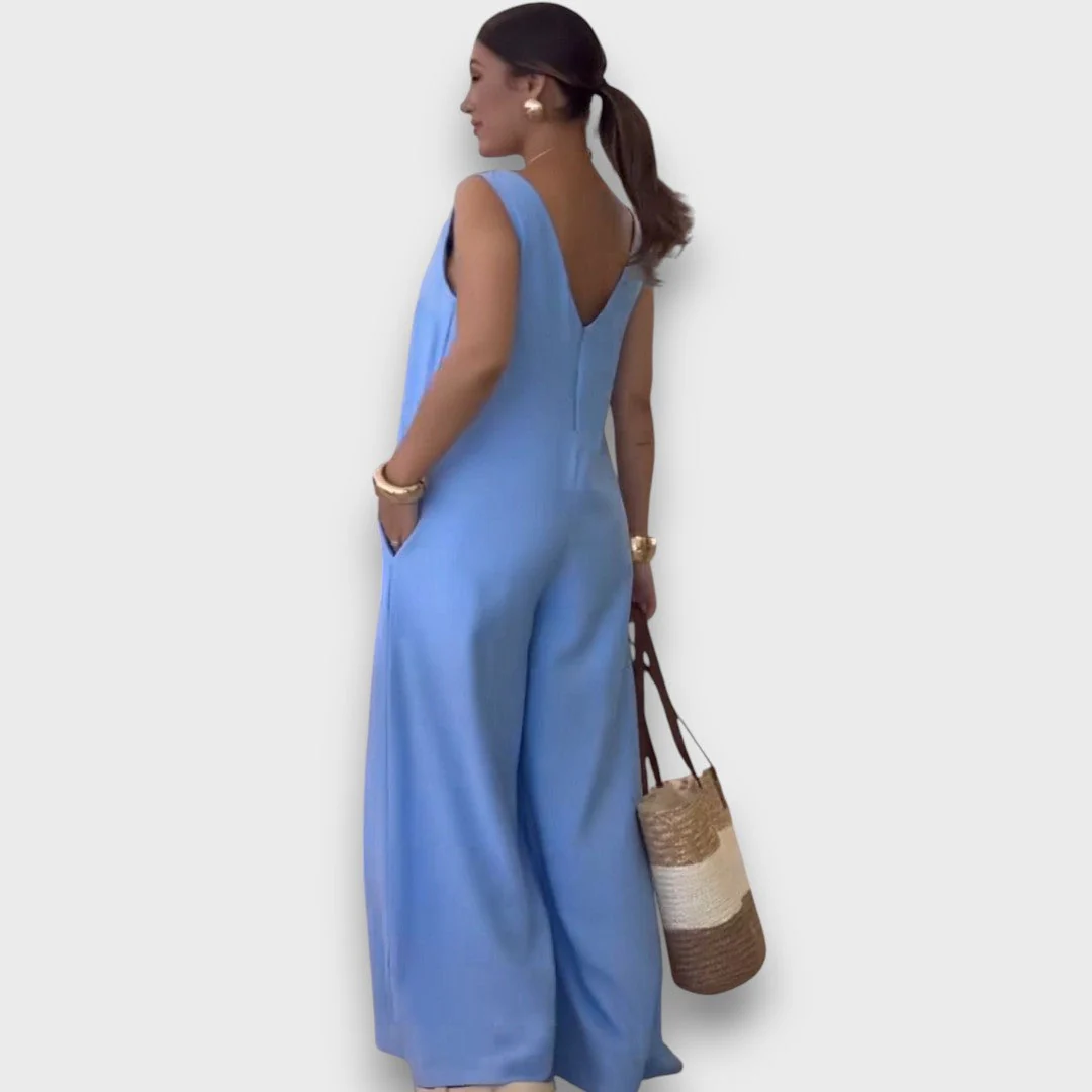 Aubrine – Fließender Jumpsuit mit V-Ausschnitt - Image 9