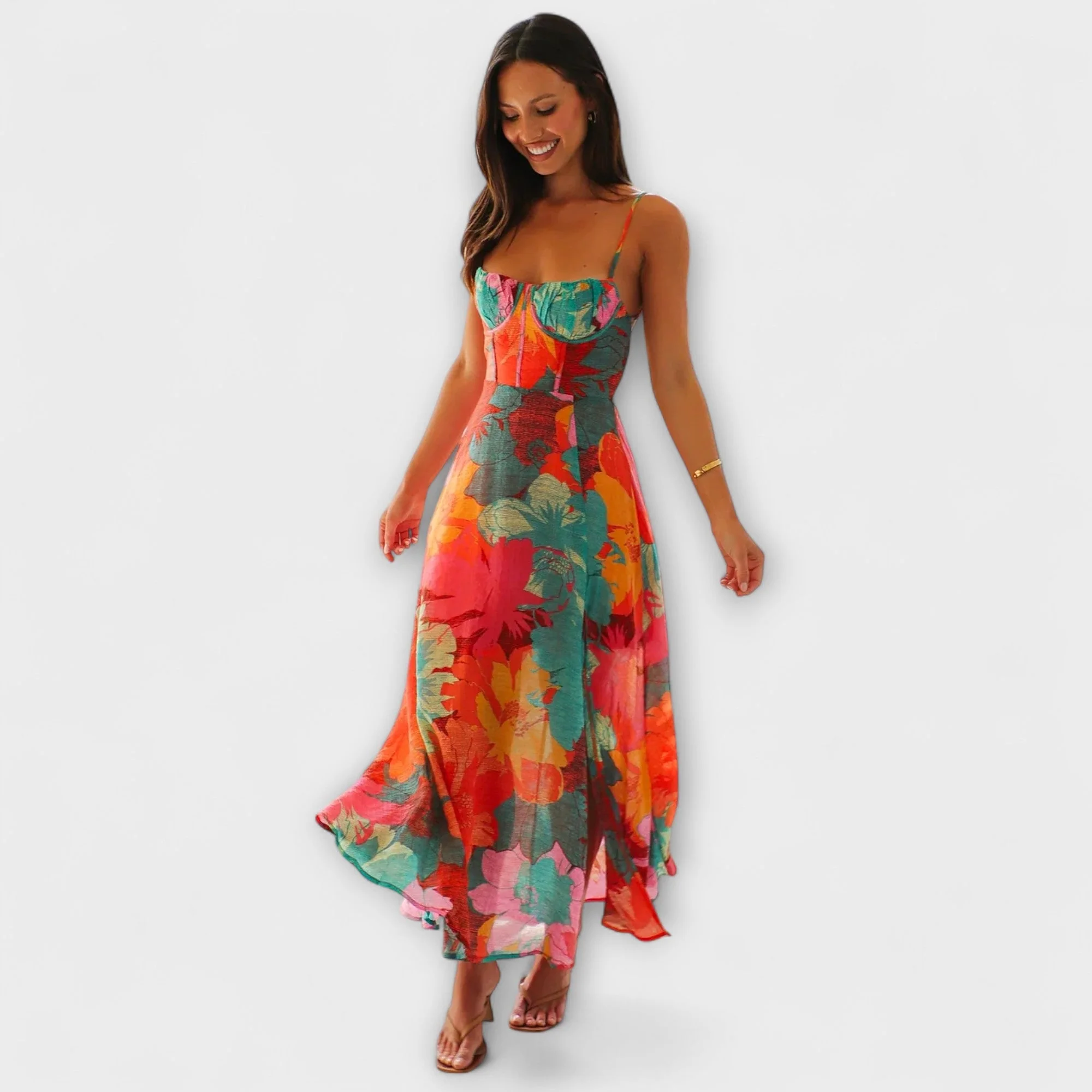 Audrey - Damenkleid mit floralem Design und Trägern - Elegant und Verführerisch - Image 3