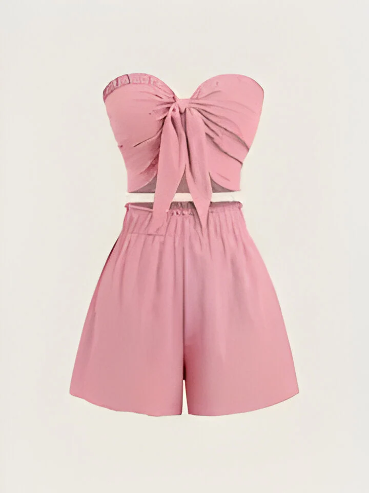 Audrina | Romantisches Date am Meer Top + Shorts Slim Fit - Image 2