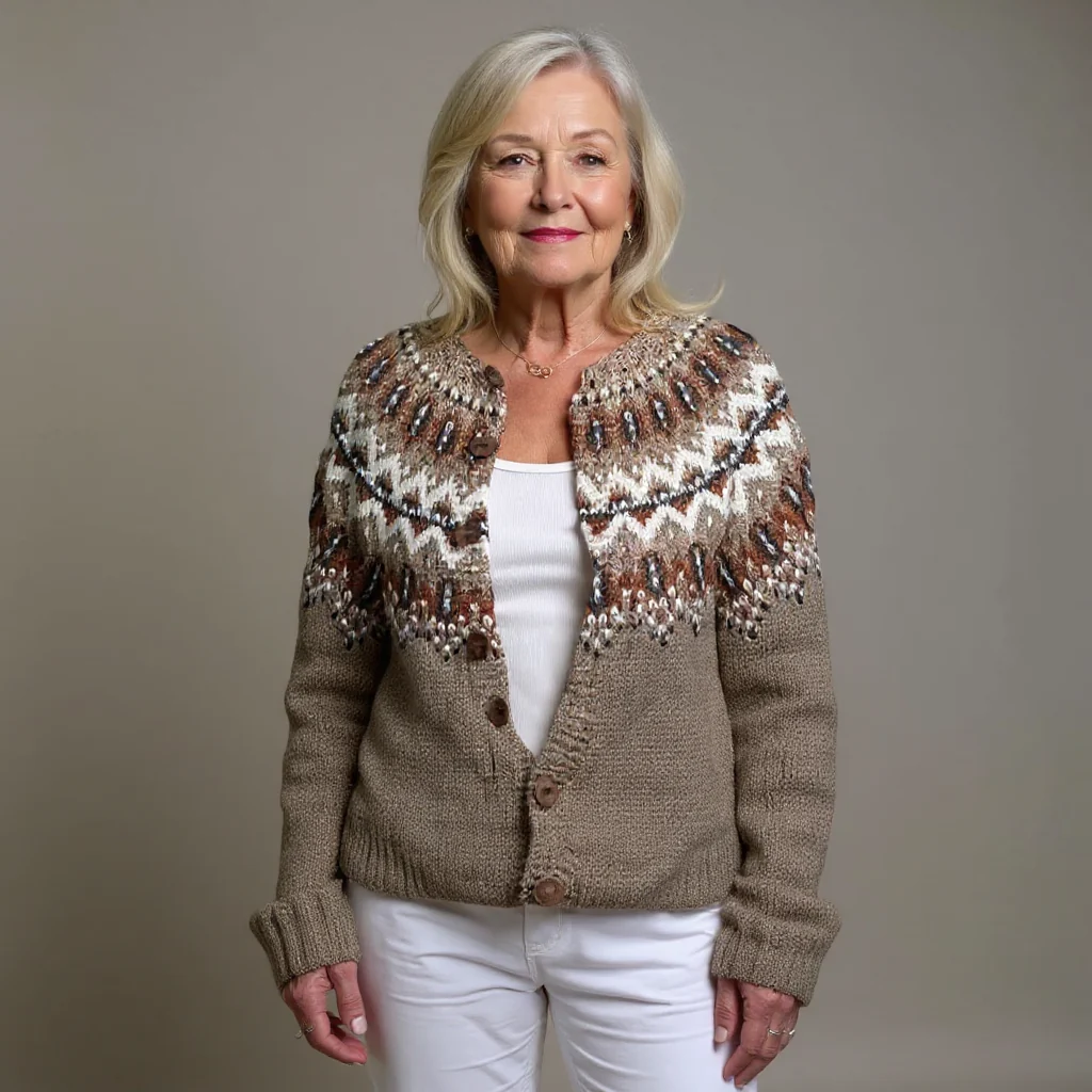 Audrina | Vintage Isländische Strickjacke - Image 2