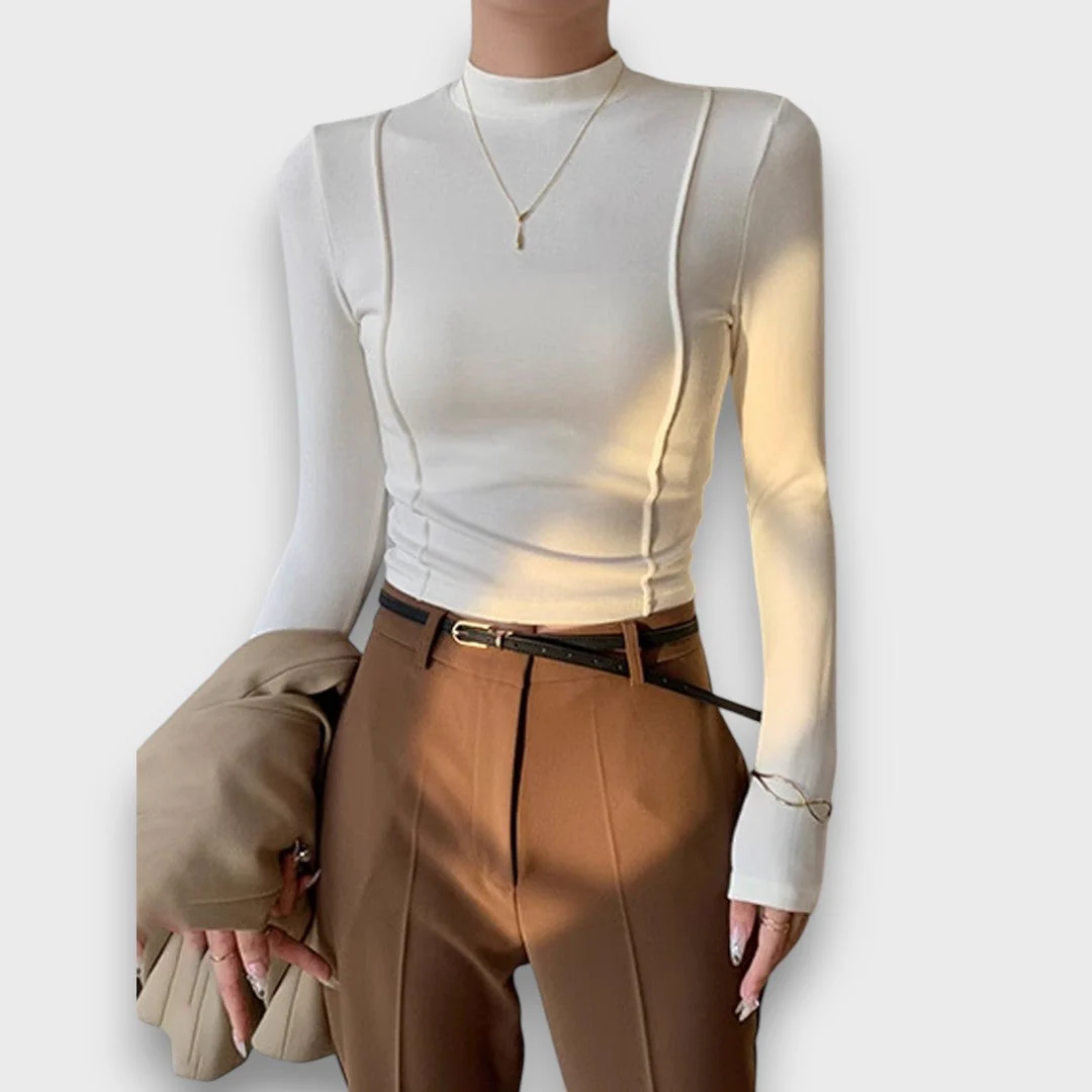 Audrine – Schmal geschnittener Longsleeve mit eleganter Linie - Image 4