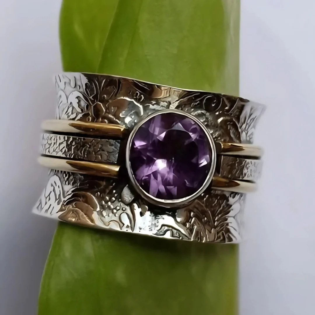 Augusta - Floraler Amethyst-Ring - Image 2