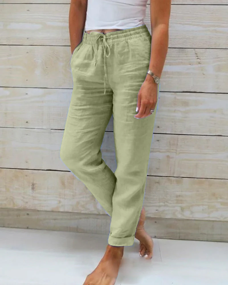 AURELIA - WEITE LEINENHOSE - Image 5