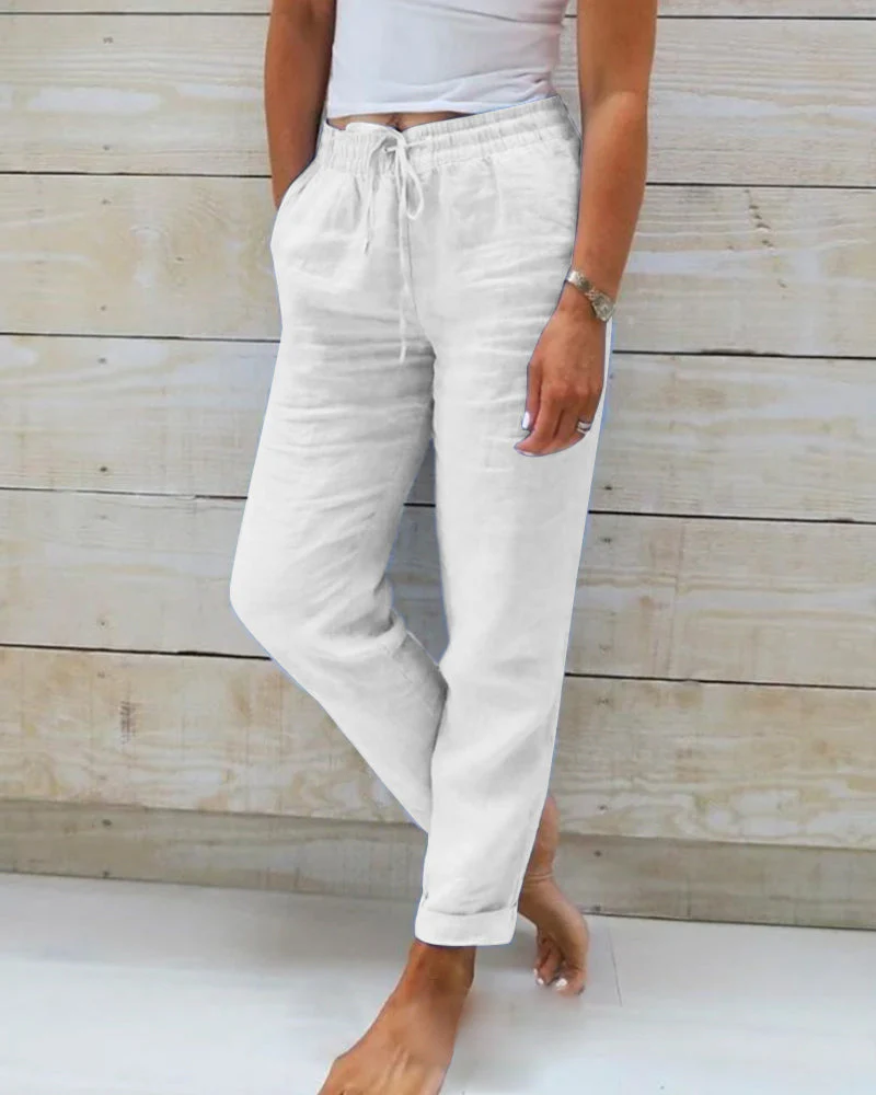 AURELIA - WEITE LEINENHOSE - Image 6