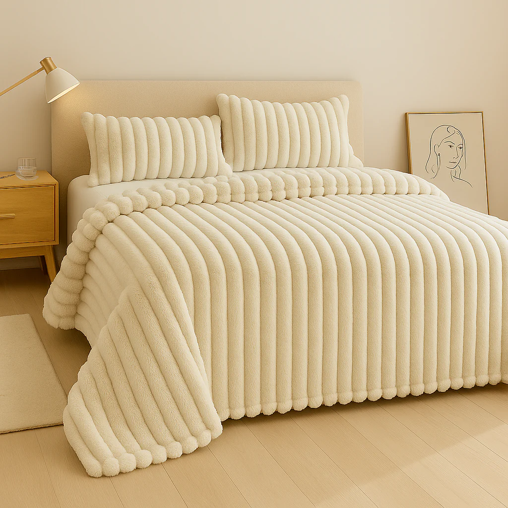 Aurevia | Flanelldecke mit Kordelzug und kuscheliger Felloptik - Image 6