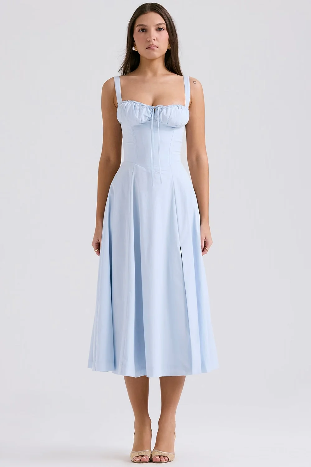 AURORA - Midikleid mit Schnürung