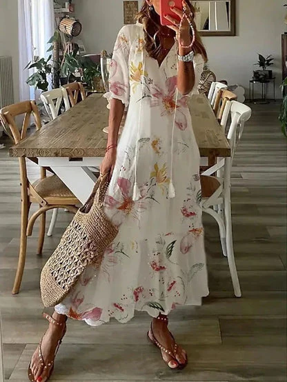 Ava - Elegantes Boho-Kleid mit Bauchabdeckung - Image 6