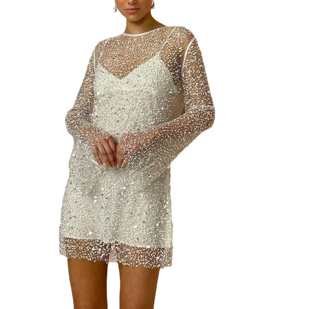 Avaline Durchsichtiges Kleid mit Pailletten - Image 2