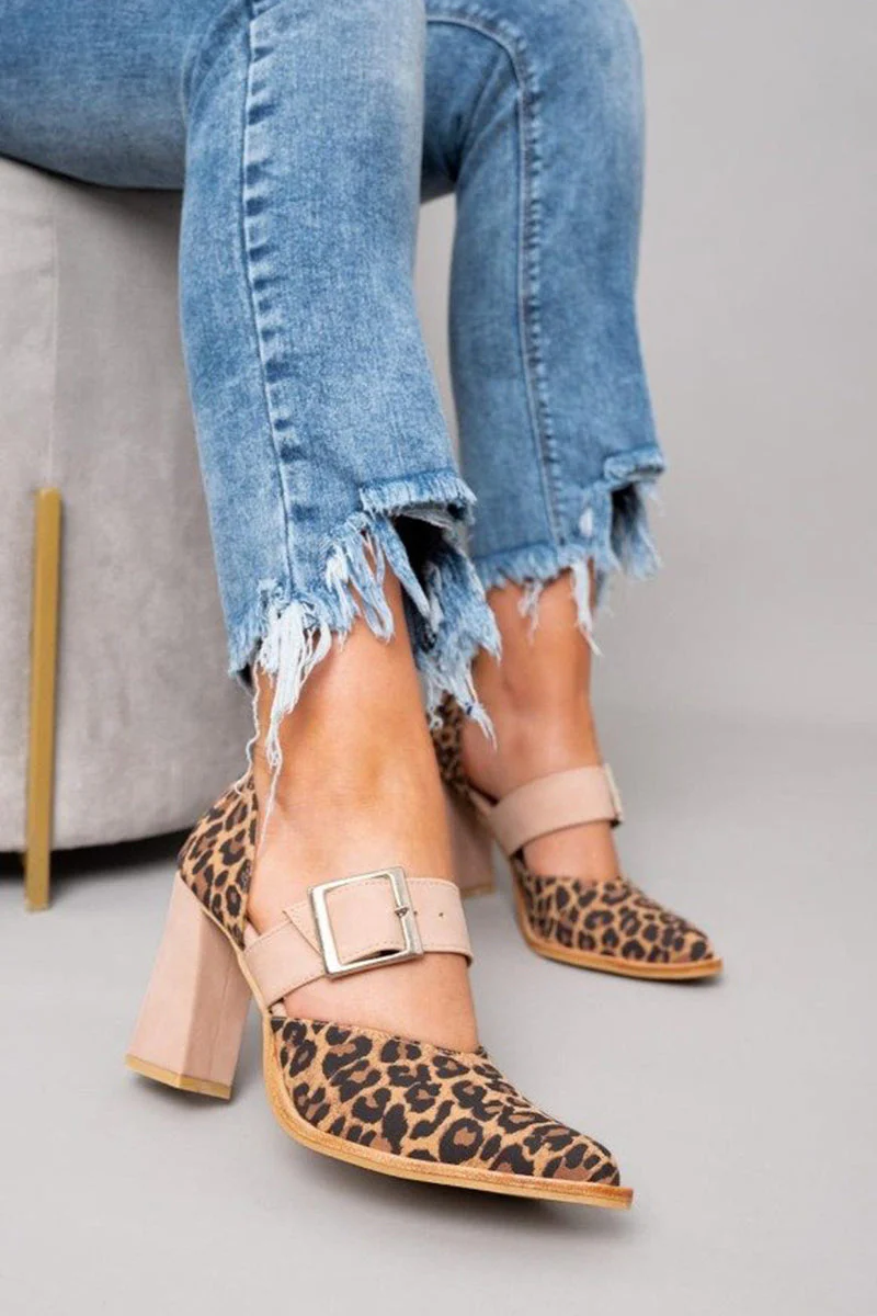 Avano  | Leoparden-lederpumps mit stabilem Absatz - Image 3