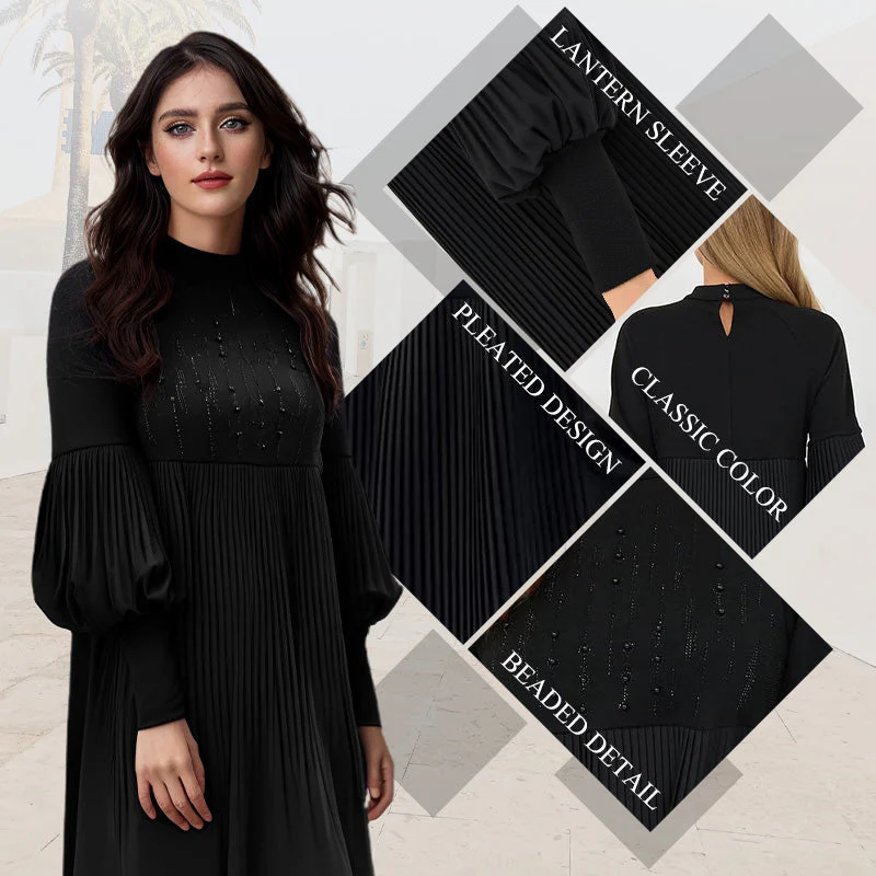 Avelyn™ - Elegantes Plisseekleid mit Laternenärmeln für Damen - Image 4