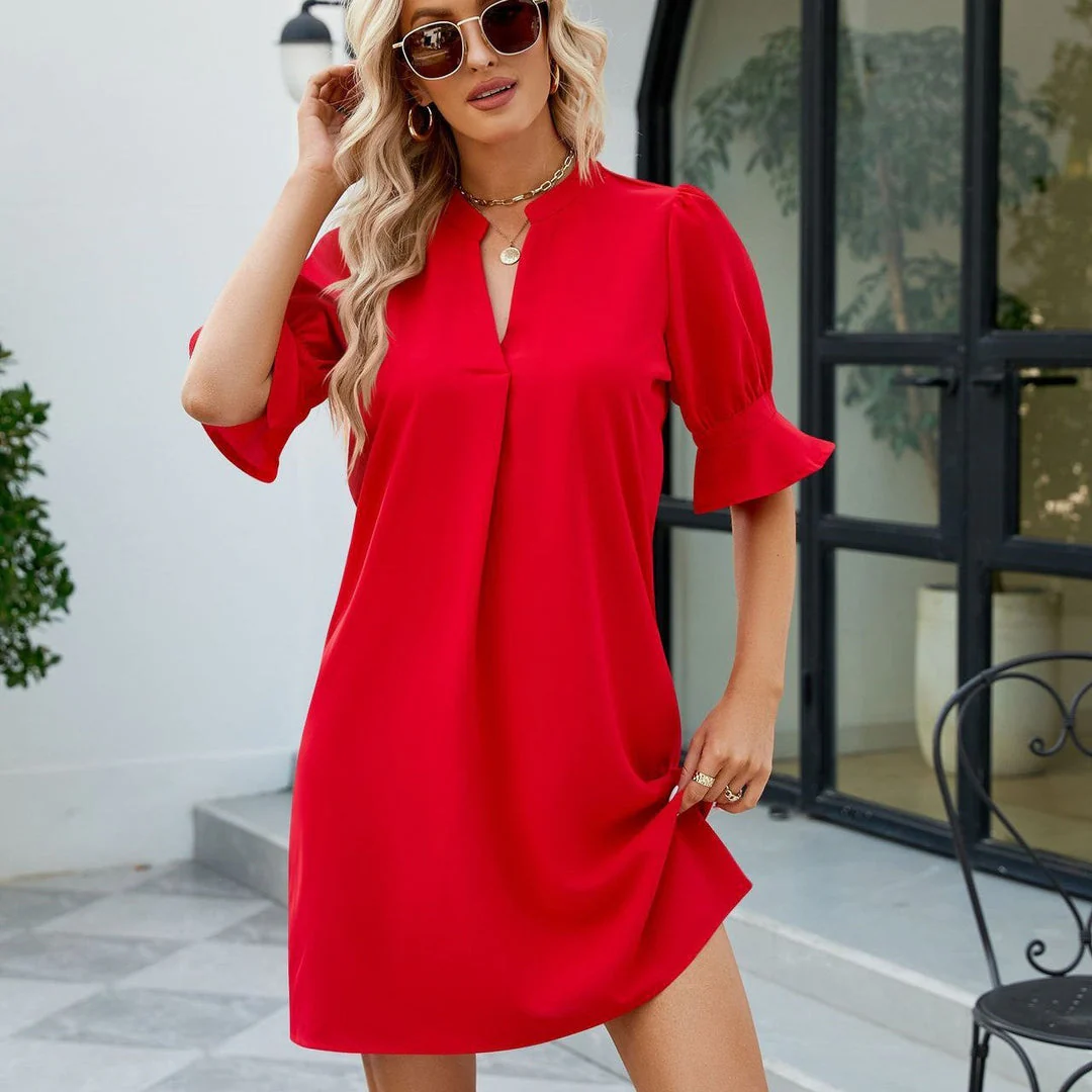 Ayla - Sommerliches Minikleid mit V-Ausschnitt und Rüschen - Image 2