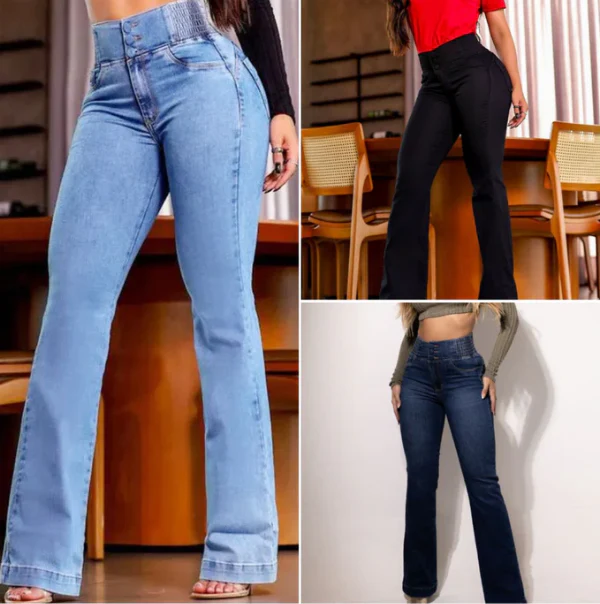 AYSUN - ELASTISCHE AUSGESTELLTE JEANS MIT HOHER TAILLE - Image 10