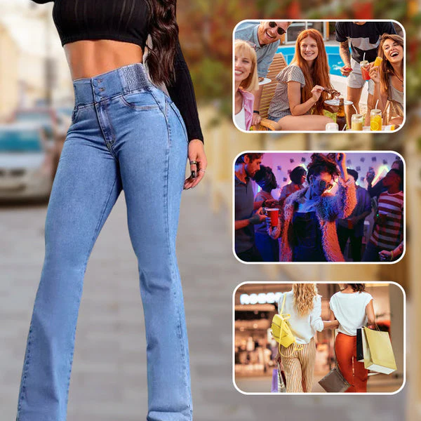 AYSUN - ELASTISCHE AUSGESTELLTE JEANS MIT HOHER TAILLE - Image 5