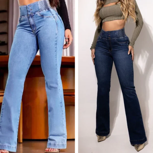 AYSUN - ELASTISCHE AUSGESTELLTE JEANS MIT HOHER TAILLE - Image 7