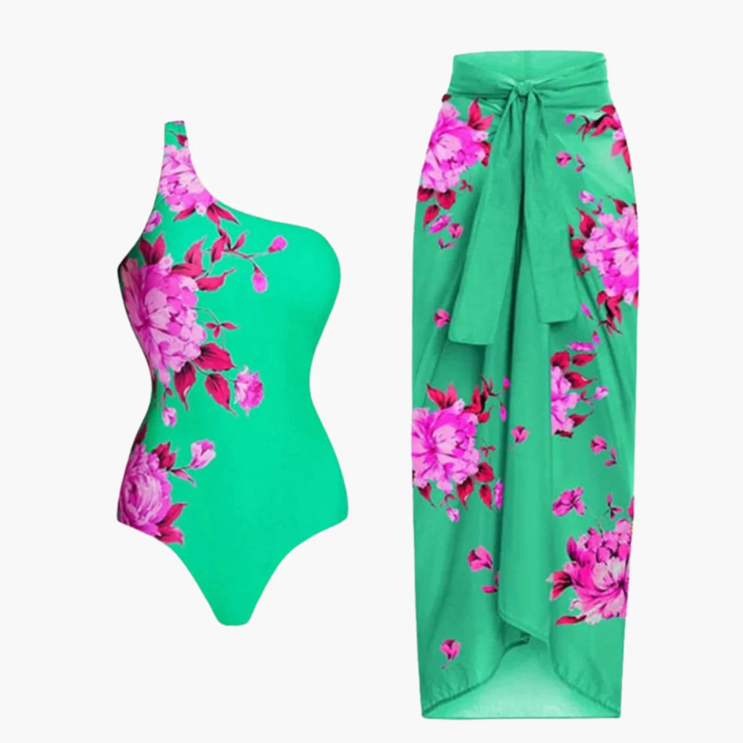 Badeanzug mit Überwurf - Damen Einteiler mit Strandrock - Image 4