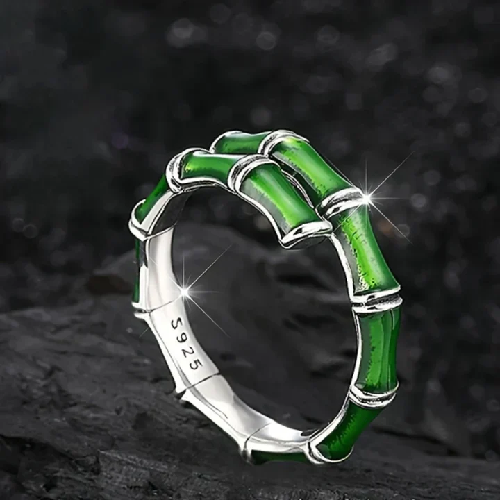 Bambus Silber Ring